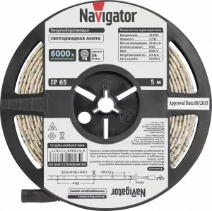 СД Лента Navigator 80 314 NLS-5050CW30-7.2-IP65-12V-Pro  R5