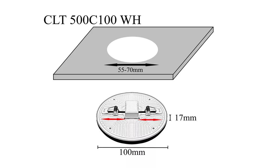 Светильник встраиваемый Crystal Lux CLT 500C100 WH 3000K