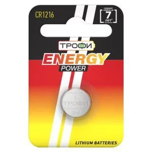 Батарейки Трофи CR1216-1BL ENERGY POWER Lithium (10/240/43200)