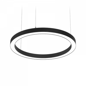 Светодиодный светильник VARTON Enso подвесной 30 Вт 420х40 мм 4000 K с рассеивателем опал RAL9005 черный матовый