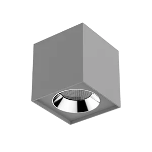 Светильник LED "ВАРТОН" DL-02 Cube накладной 150*160 36W 4000K 35° RAL7045 серый муар