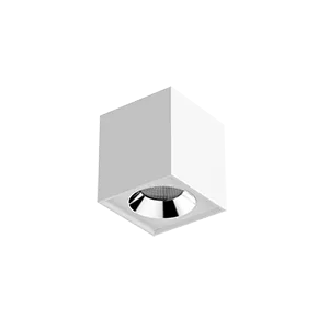 Светильник LED "ВАРТОН" DL-02 Cube накладной 100*110 12W 3000K 35° RAL9010 белый матовый