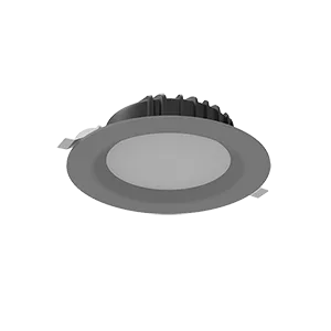 Светильник светодиодный "ВАРТОН" Downlight круглый встраиваемый 190*70 мм 25W 4000K IP54/20 RAL7045 серый муар DALI