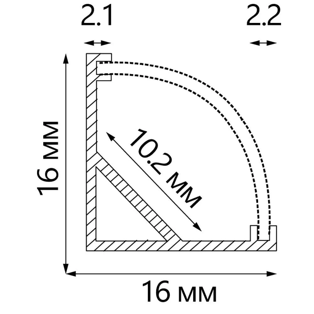 Профиль накладной для светодиодной ленты FERON CAB280