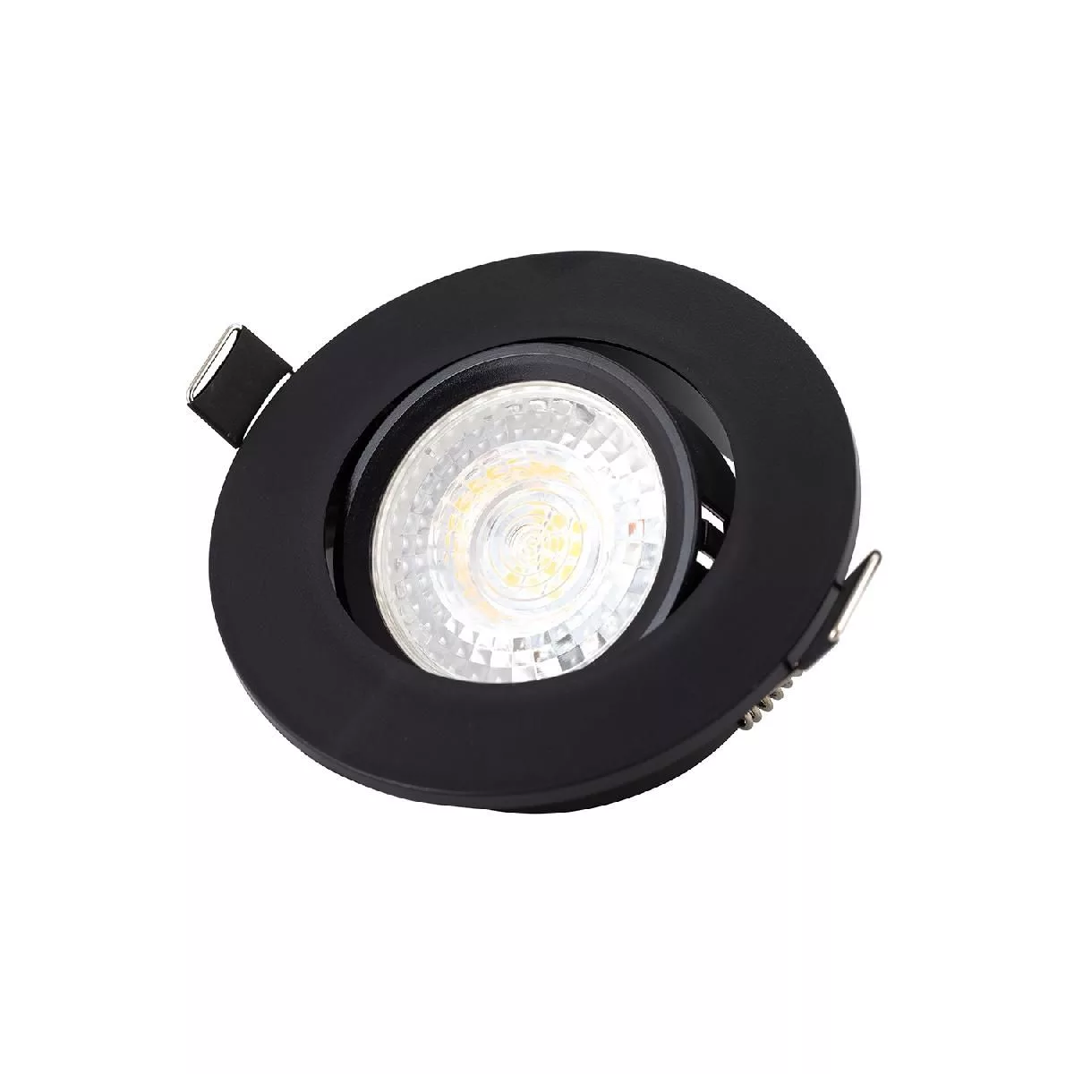 Встраиваемый светильник, IP 20, 10 Вт, GU5.3, LED, черный, пластик