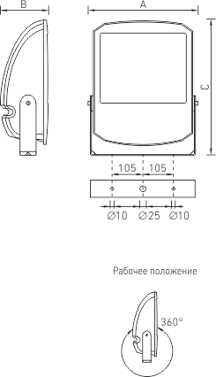 Прожектор LEADER UMS 250S Grey