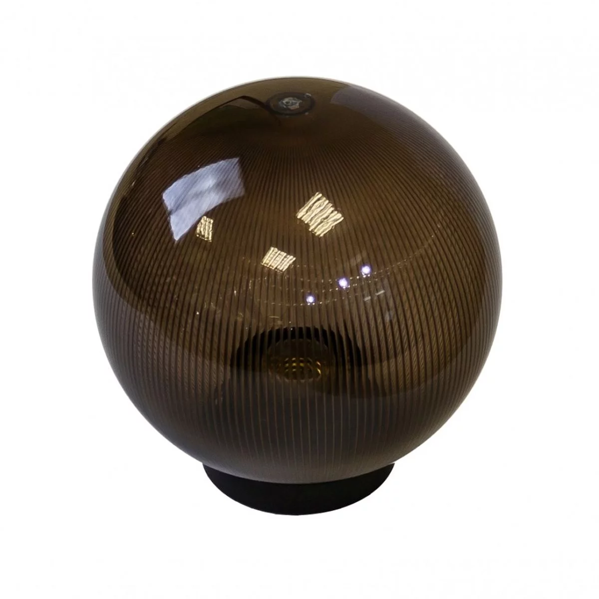Садово-парковый светильник ЭРА НТУ 02-100-355 шар дымчатый призма на опору / кронштейн IP44 Е27 max100Вт d350mm