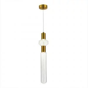 Светильник подвесной ST-Luce Латунь/Золотой, Прозрачный LED 2*3W 3000K TACCHE SL6117.203.02