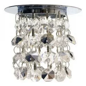 Светильник потолочный, JC G4 с прозрачным-серебрянным стеклом, хром, с лампой, A244