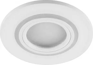 Светильник встраиваемый с белой LED подсветкой Feron CD600 потолочный MR16 G5.3, белый