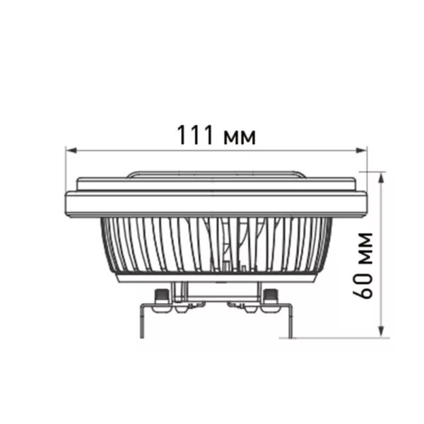 Лампа AR111-FORT-G53-12W-DIM Warm3000 (Reflector, 24 deg, драйвер 350mA)