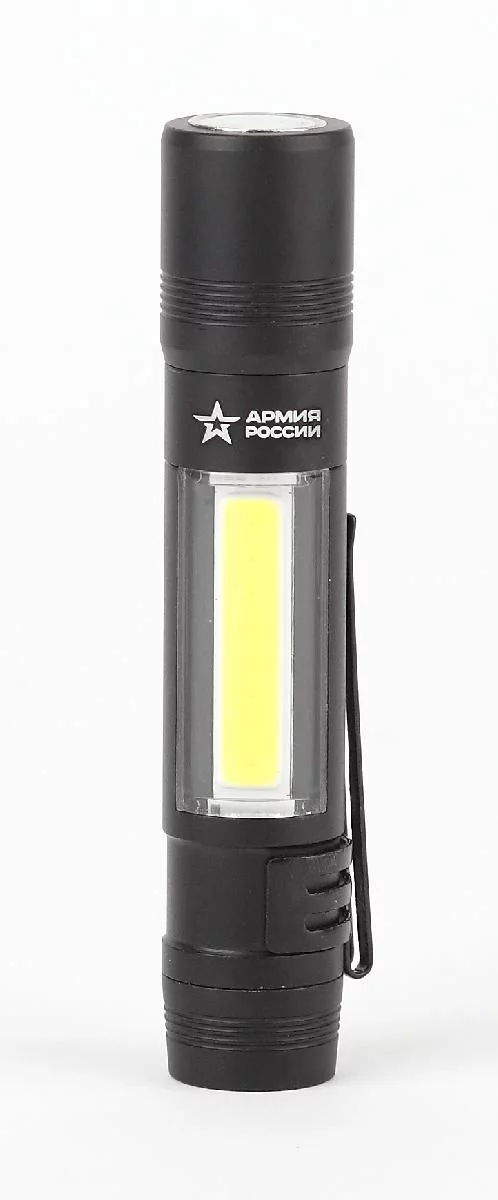 Светодиодный фонарь АРМИЯ РОССИИ MB-702 Сапер ручной на батарейках набор отверток магнит клипса