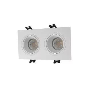 Встраиваемый светильник, IP 20, 10 Вт, GU5.3, LED, белый/белый, пластик