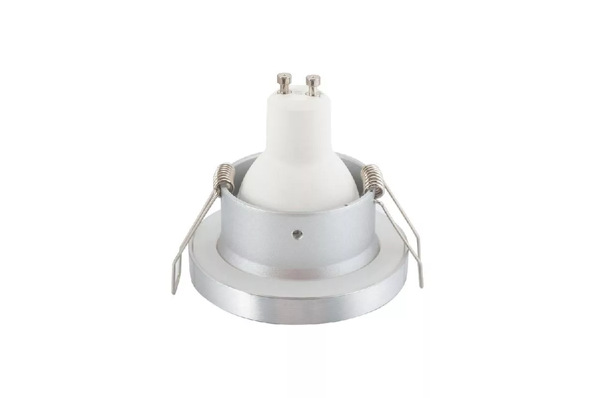 Встраиваемый светильник влагозащ., IP 44, 50 Вт, GU10, серый, алюминий