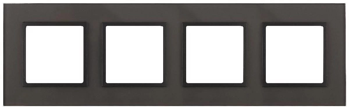 14-5104-32 ЭРА Рамка на 4 поста, стекло, Эра Elegance, серый+антр (5/25/900)