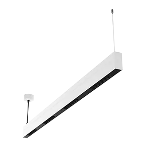 Светодиодный светильник"ВАРТОН" Stellar-Line Comfort Up n Down подвесной 1200х35х75 мм 56 ВТ 3000К RAL9010 белый матовый с линзами 50 градусов двойная засветка