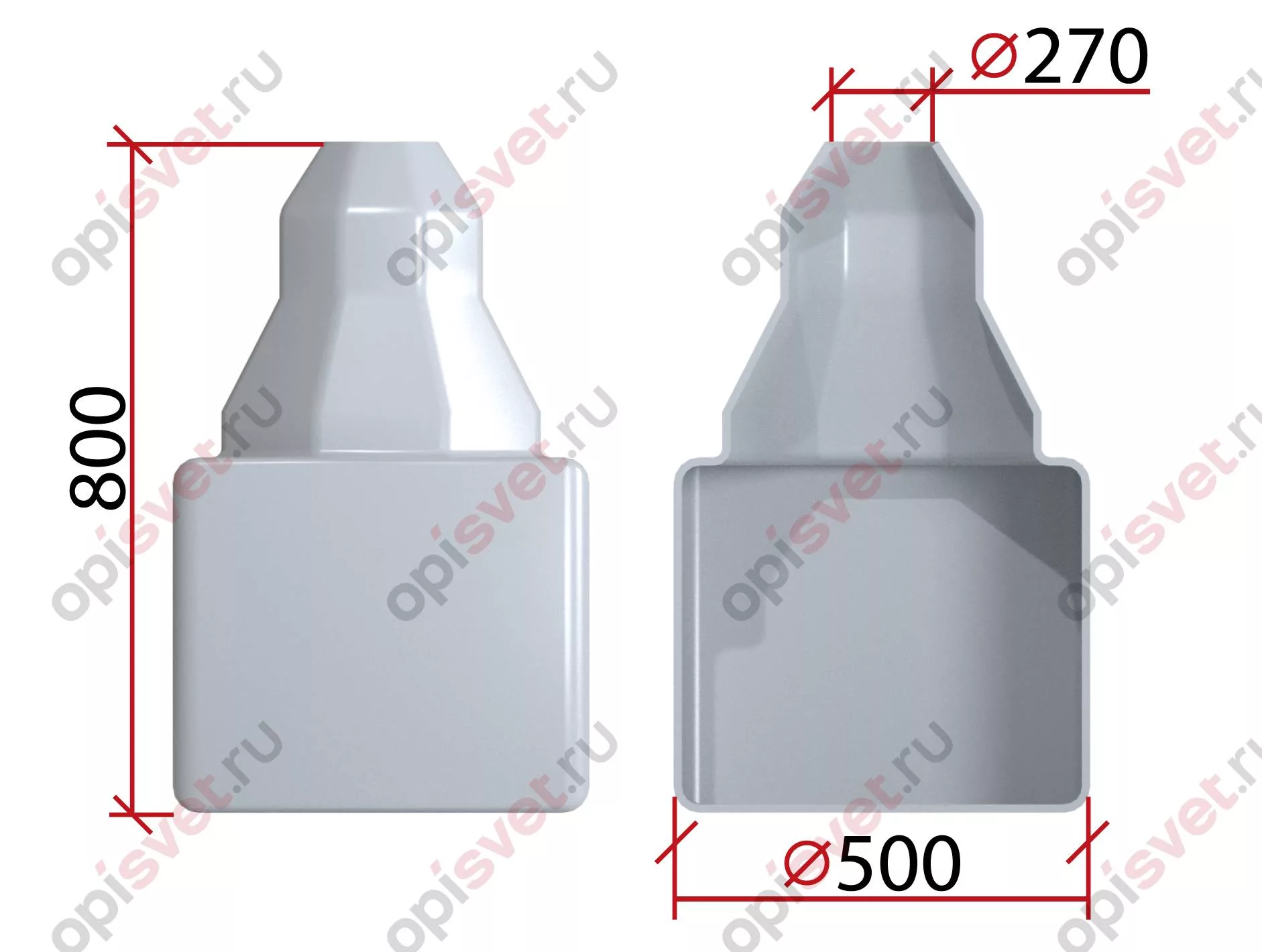 Цоколь стеклопластиковый для опоры освещения Ц-700А