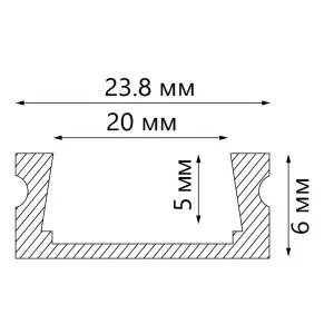 Профиль накладной для светодиодной ленты FERON CAB263