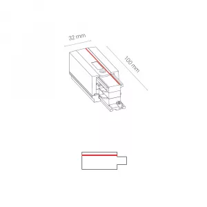 Заглушка с питанием для трехфазной трековой системы левая Nowodvorski Ctls Power White 8232