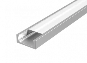 Алюминиевый профиль для LED ленты с рассеивателем опал накладной 2000х24х11 мм (максимальная ширина ленты 10 мм)