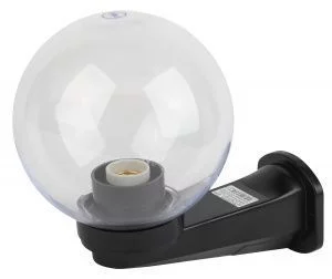 Садово-парковый светильник ЭРА НБУ 01-60-252 шар прозрачный настенный IP44 Е27 max60Вт d250mm