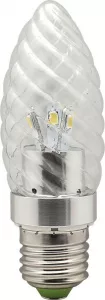 Лампа светодиодная, 6LED(3.5W) 230V E27 2700K хром, LB-77