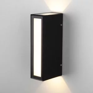 Уличный настенный светодиодный светильник Acrux чёрный 1524 TECHNO LED черный Elektrostandard a048179