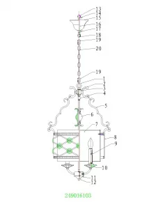 Потолочный светильник CHIARO Айвенго бронзовый 382016103
