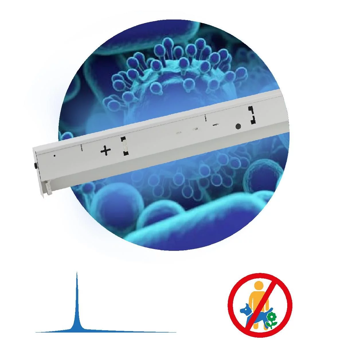 Облучатель бактерицидный NONAME ОБН01-30-012 ЭПРА УФ-лампа 1х30Вт Т8 G13 (в комплект не входит)