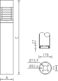 Парковый светильник TERES H70