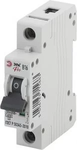 Автоматический выключатель ЭРА PRO NO-901-60 ВА47-63 1P 16А кривая B 6кА