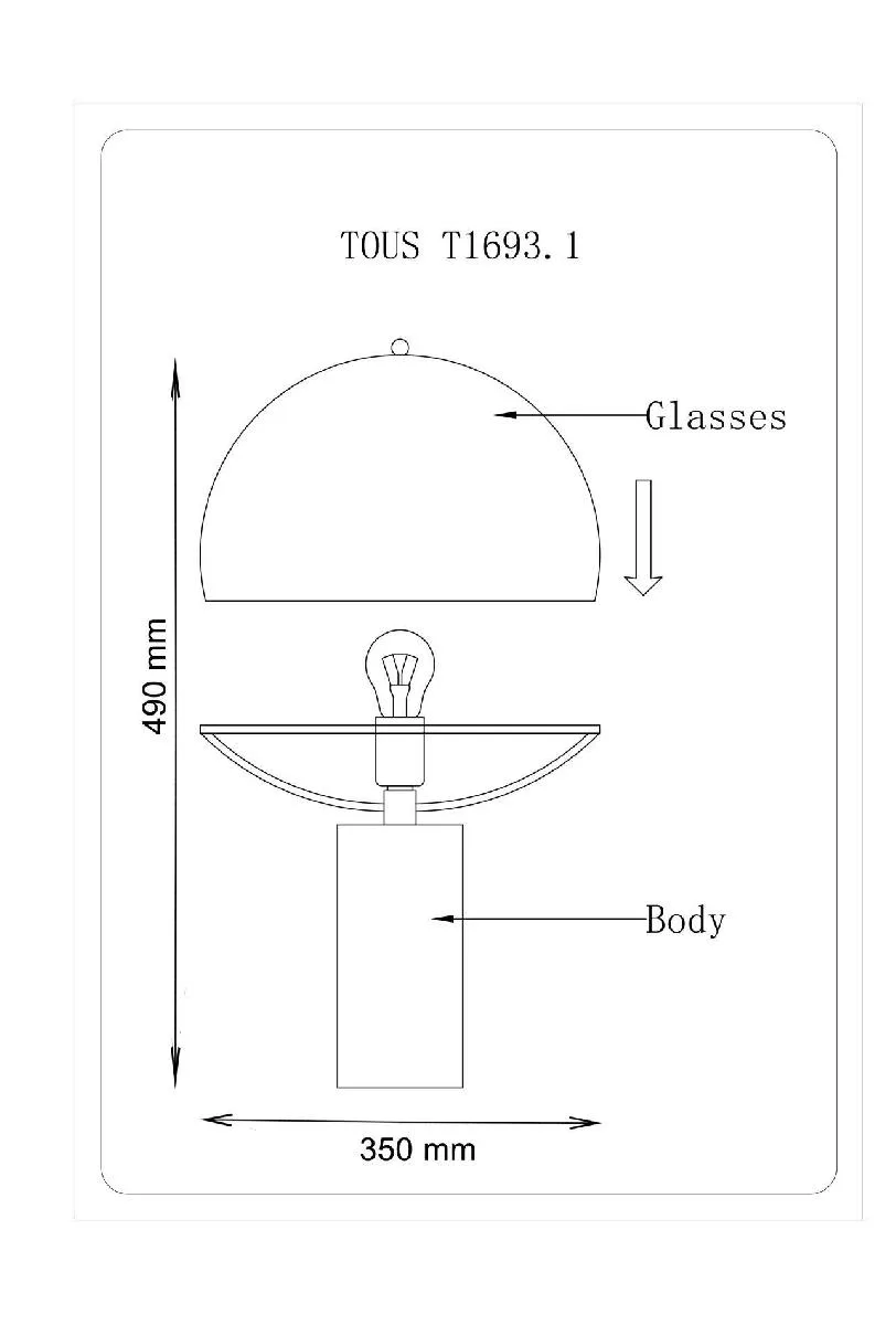 Настольная лампа  Lucia Tucci TOUS T1693.1