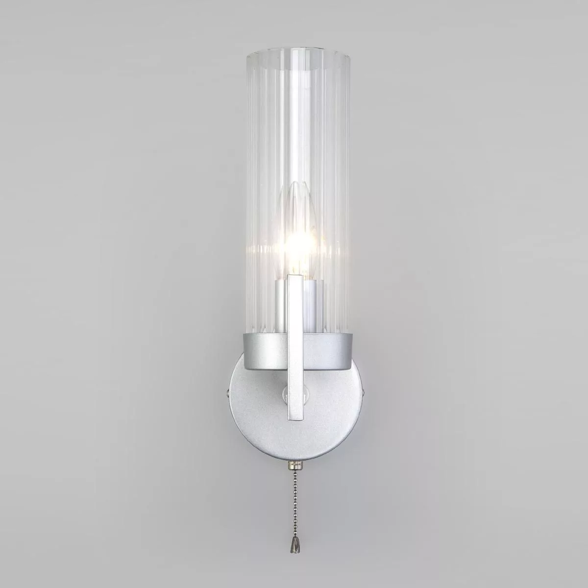 Настенный светильник со стеклянным плафоном Eurosvet серебро 60133/1