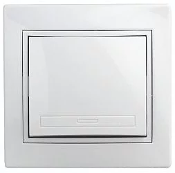 1А-101-01 Intro Выключатель, 10А-250В, СУ, Al+Cu, Plano, белый (10/200/2400)