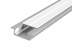 Алюминиевый профиль для LED ленты с рассивателем опал встраиваемый 2000х30х11мм (монтажный размер 24 мм, максимальная ширина ленты 10мм)