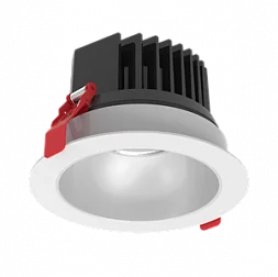Светодиодный светильник VARTON DL-Spark встраиваемый 25 Вт 4000 K 60° 150x105 мм белый DALI с матовым серебристым рефлектором IP44/20 монтажный диаметр 130 мм