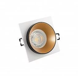 Встраиваемый светильник, IP 20, 50 Вт, GU10, черный/золотой, алюминий