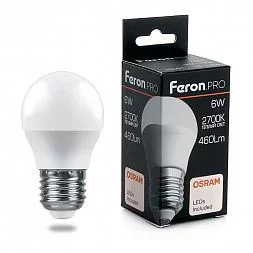 Лампа светодиодная Feron.PRO LB-1406 Шарик E27 6W 175-265V 2700K