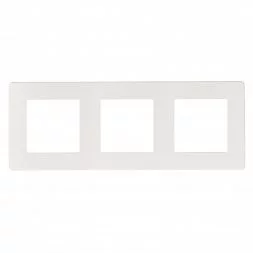 Рамка для розеток и выключателей ЭРА Серия 12 12-5103-01 на 3 поста, Сатин, белый