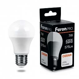 Лампа светодиодная Feron.PRO LB-1007 Шар E27 7W 175-265V 4000K