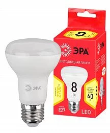 Лампочка светодиодная ЭРА RED LINE LED R63-8W-827-E27 R Е27 / E27 8 Вт рефлектор теплый белый свет