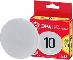 Лампочка светодиодная ЭРА RED LINE ECO LED GX-10W-827-GX53 GX53 10Вт таблетка теплый белый свет