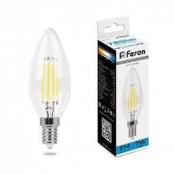 Лампа светодиодная Feron LB-66 Свеча E14 7W 230V 6400K