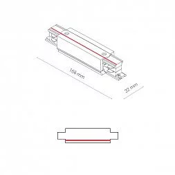 Коннектор для трехфазной трековой системы прямой Nowodvorski Ctls Power Black 8708