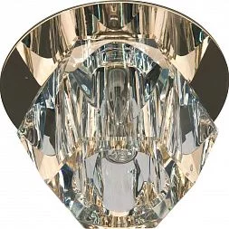 Светильник потолочный,JCD9 35W G9, прозрачный,золото, с лампой, JD40