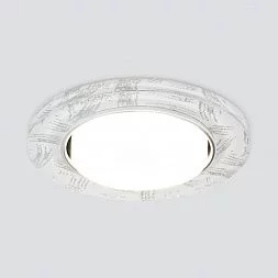Встраиваемый точечный светильник 1062 GX53 WH/SL белый/серебро Elektrostandard a034000
