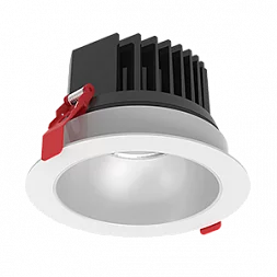 Светодиодный светильник VARTON DL-Spark встраиваемый 25 Вт 4000 K 60° 150x105 мм белый IP44 аварийный автономный постоянного действия с матовым серебистым рефлектором монтажный диаметр 130 мм