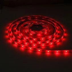 Cветодиодная LED лента Feron LS607, 60SMD(5050)/м 14.4Вт/м  5м IP65 12V красный