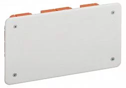 Распаячная коробка ЭРА KRT-172-96-45 скрытой установки красно-белая 172х96х45мм для твердых стен саморезы крышка IP20