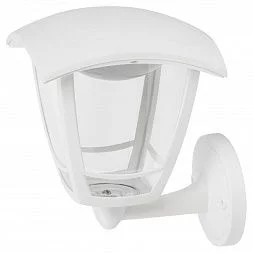 Садово-парковый светильник ЭРА ДБУ 07-8-001 Дели белый 4 гранный настенный IP44 светодиодный 8Вт 6500K